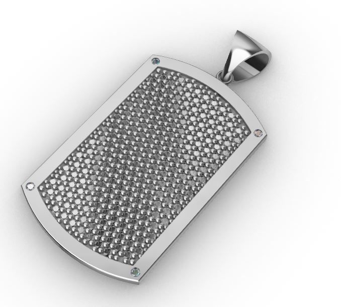 Pendant army with gem model for printable 3D print model_13