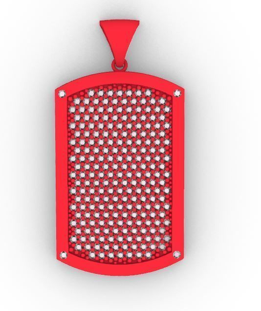 Pendant army with gem model for printable 3D print model_5