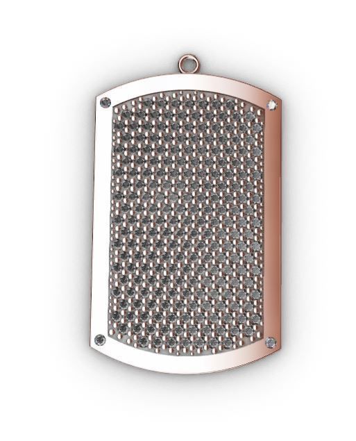 Pendant army with gem model for printable 3D print model_6