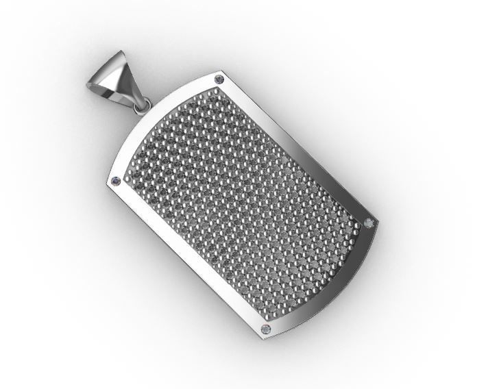 Pendant army with gem model for printable 3D print model_14