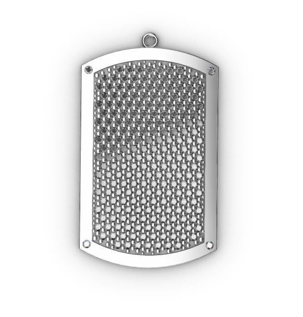 Pendant army with gem model for printable 3D print model_1