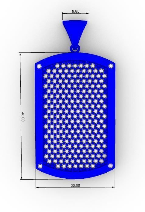 Pendant army with gem model for printable 3D print model_8