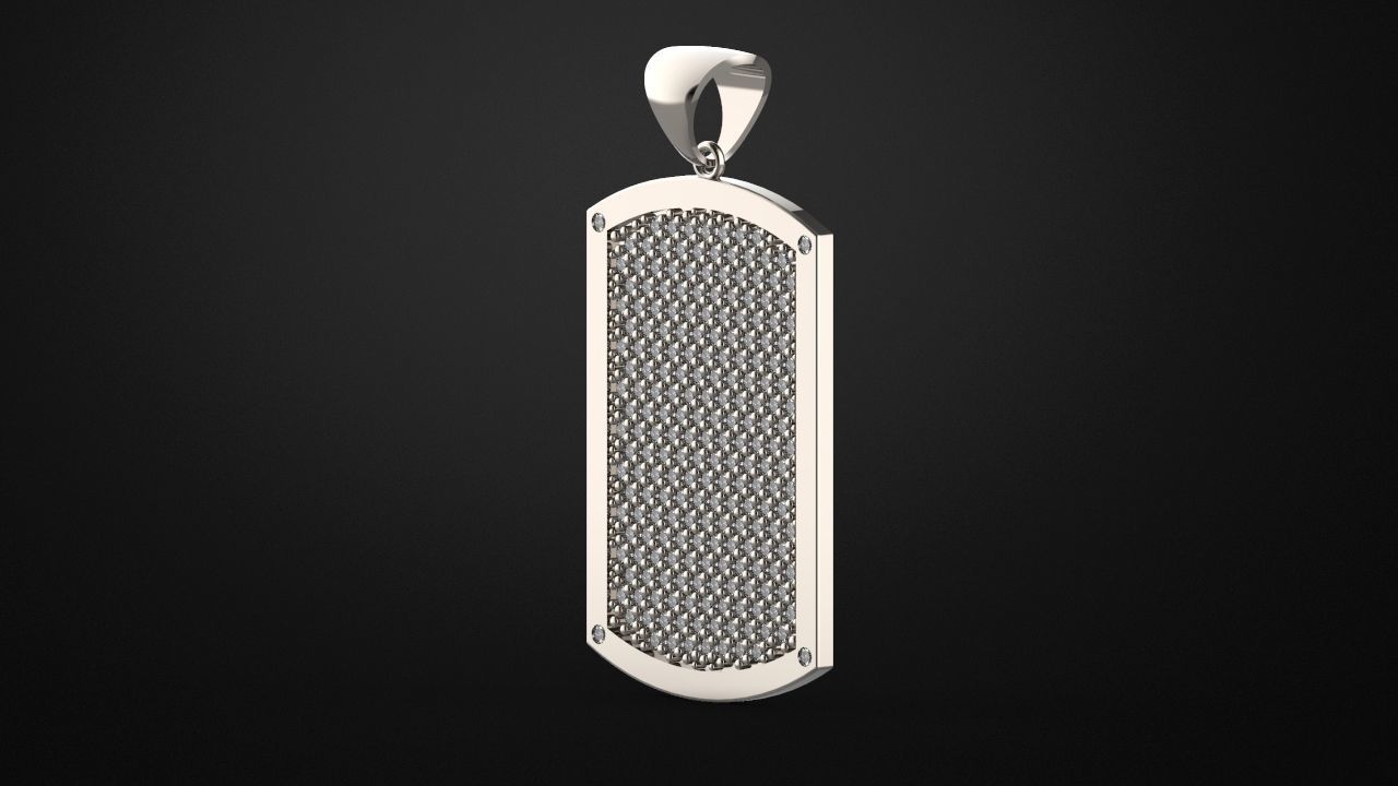 Pendant army with gem model for printable 3D print model_3