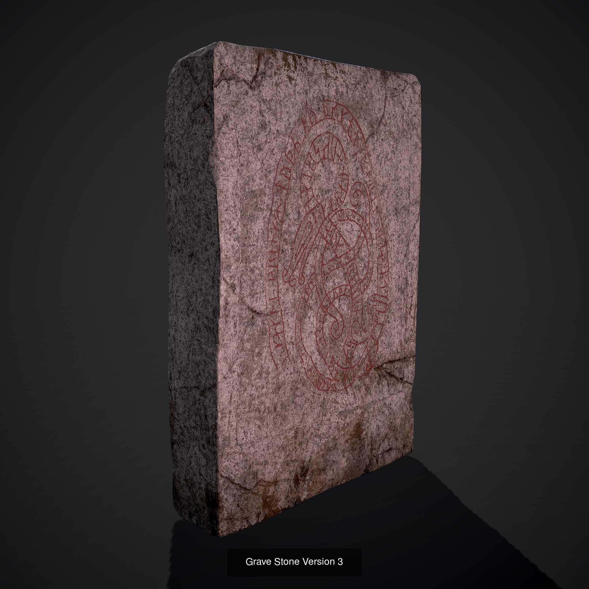 Grave Stones 3 Pack 3D Model Collection_17