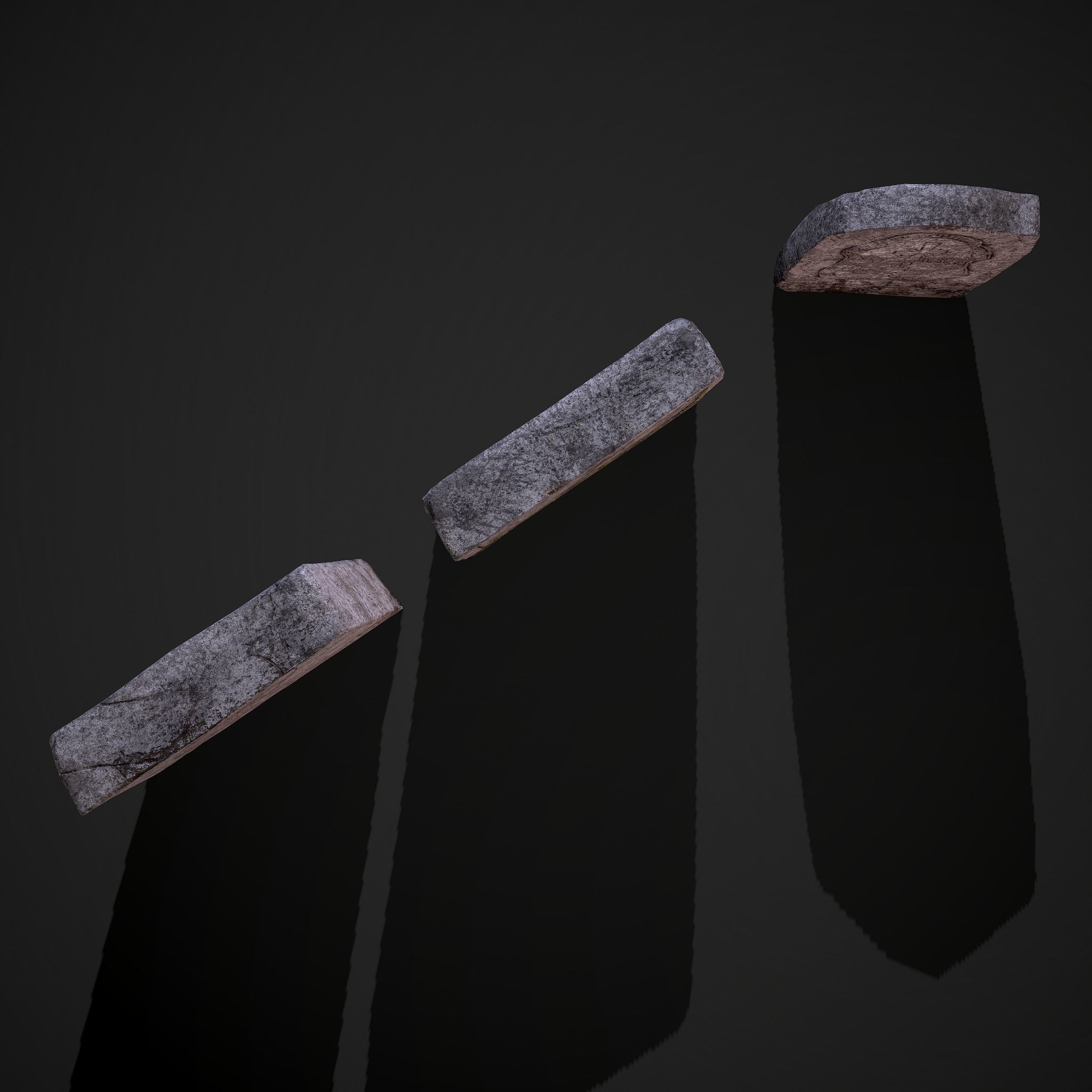 Grave Stones 3 Pack 3D Model Collection_16