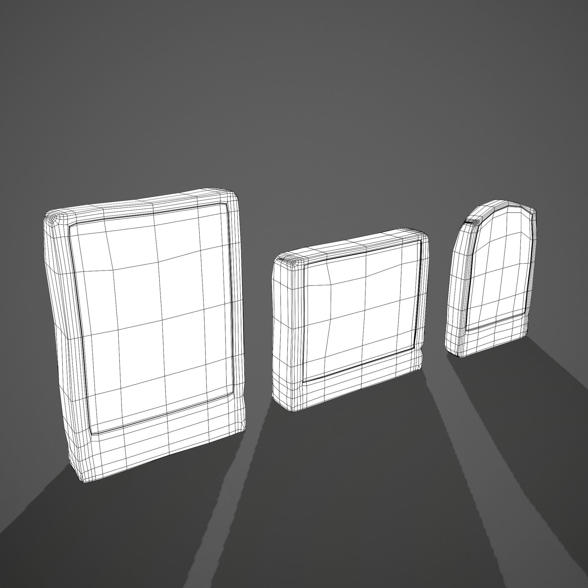 Grave Stones 3 Pack 3D Model Collection_57