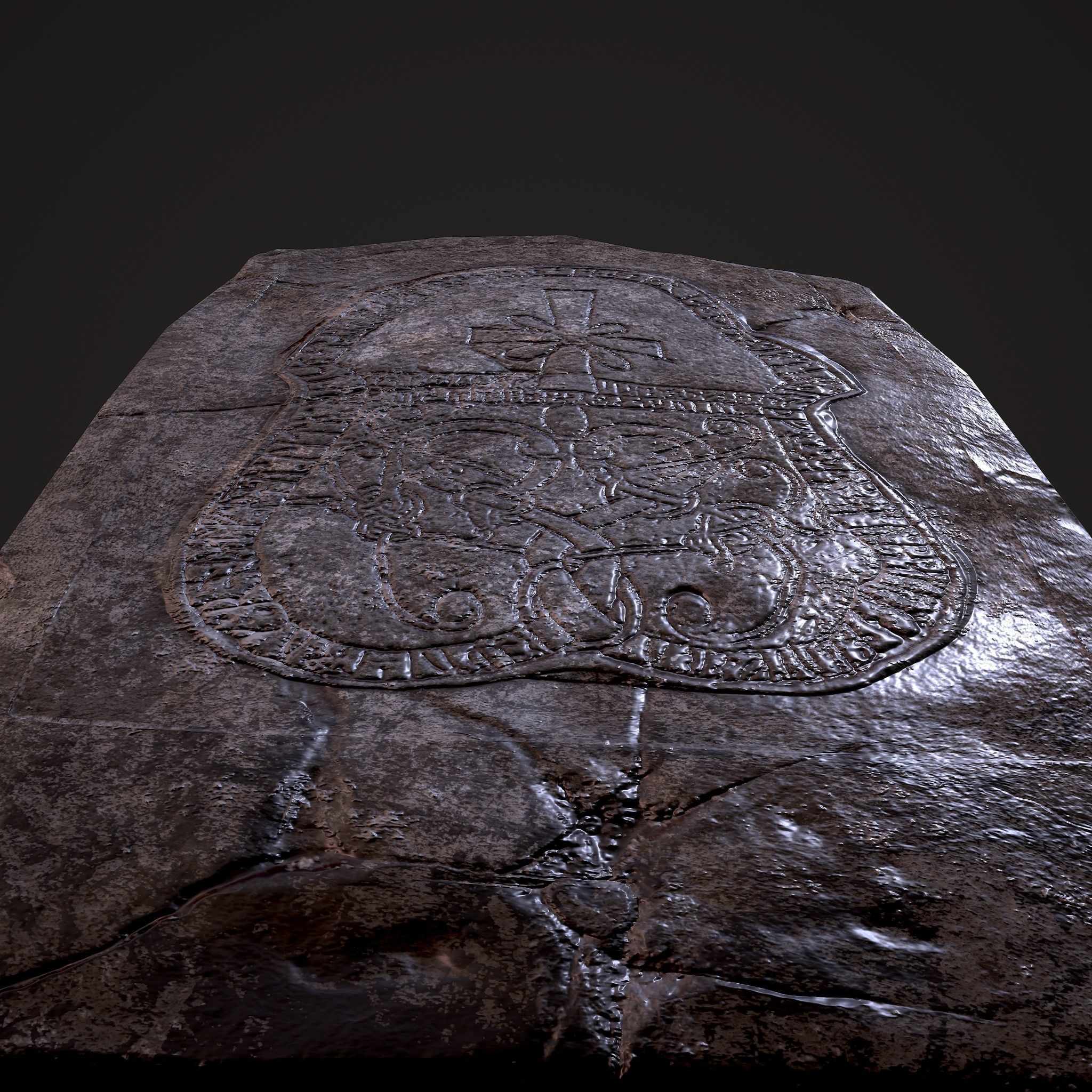 Grave Stones 3 Pack 3D Model Collection_39