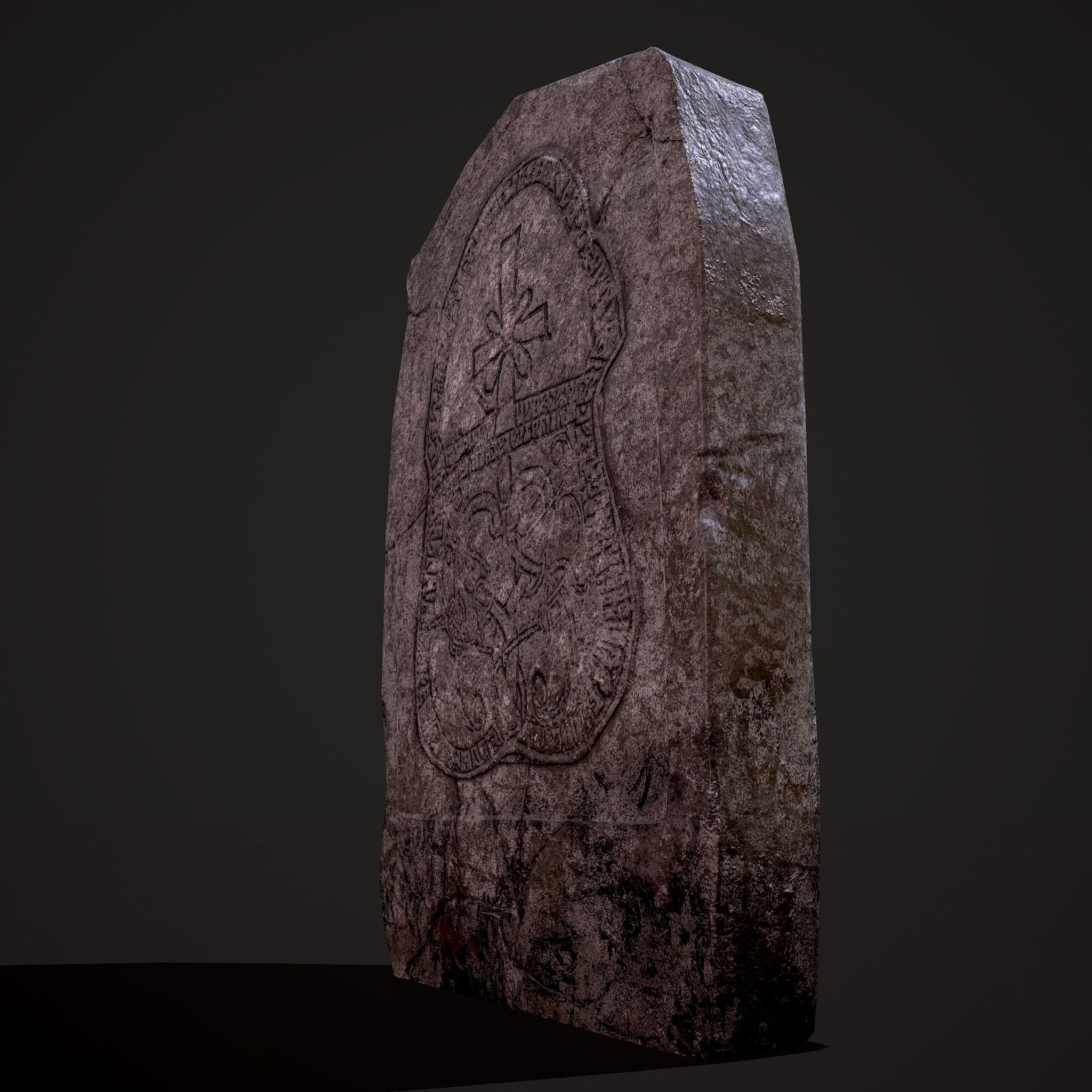 Grave Stones 3 Pack 3D Model Collection_45