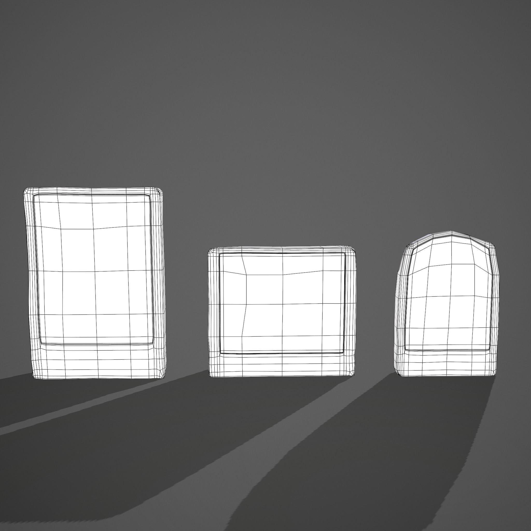 Grave Stones 3 Pack 3D Model Collection_59