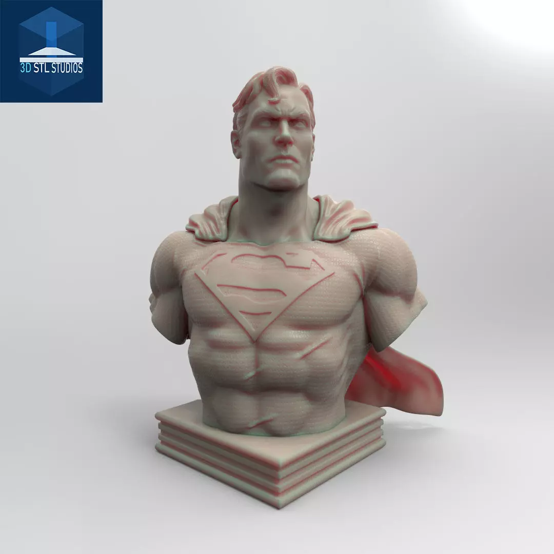 SUPERMAN BUST 3D print model_0