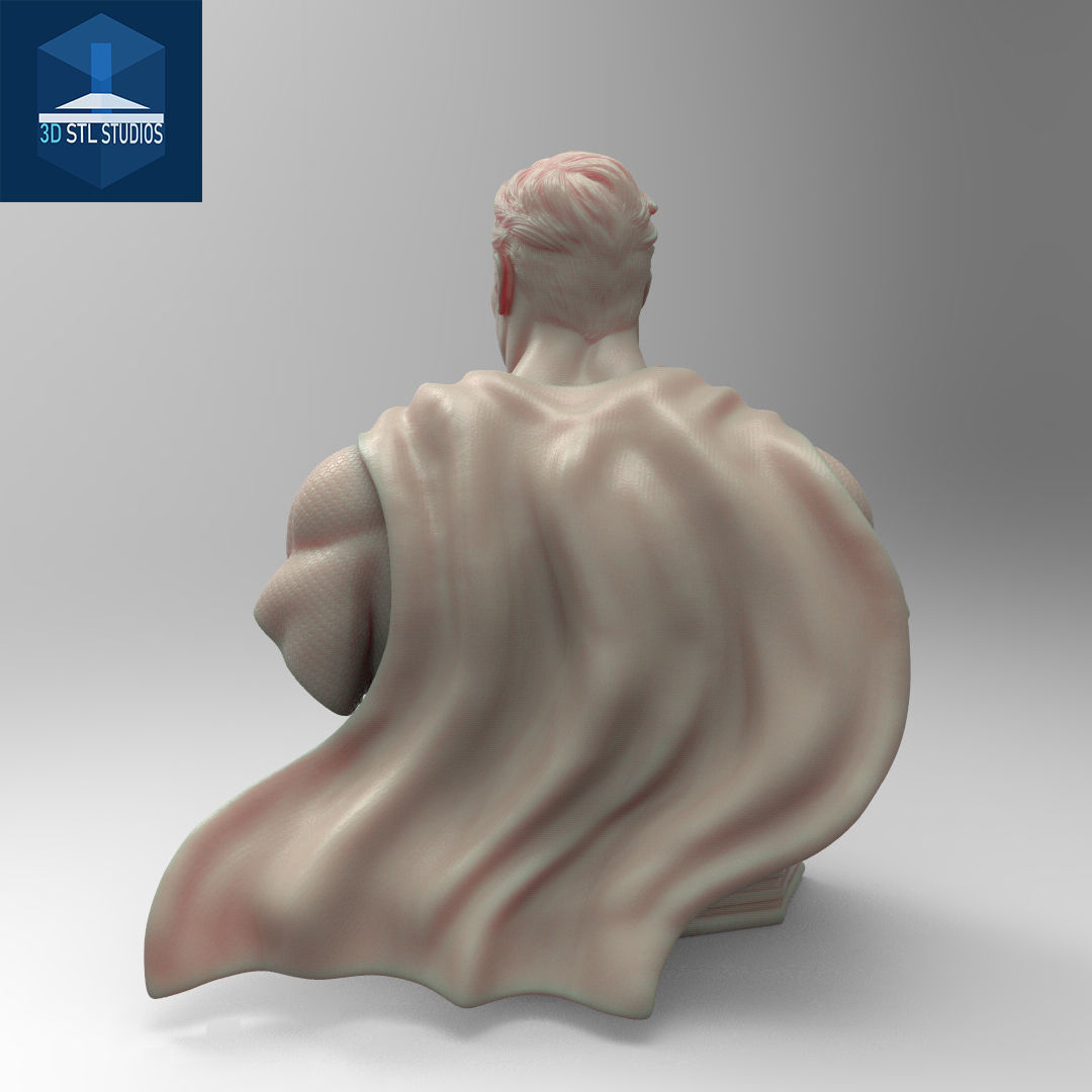 SUPERMAN BUST 3D print model_2