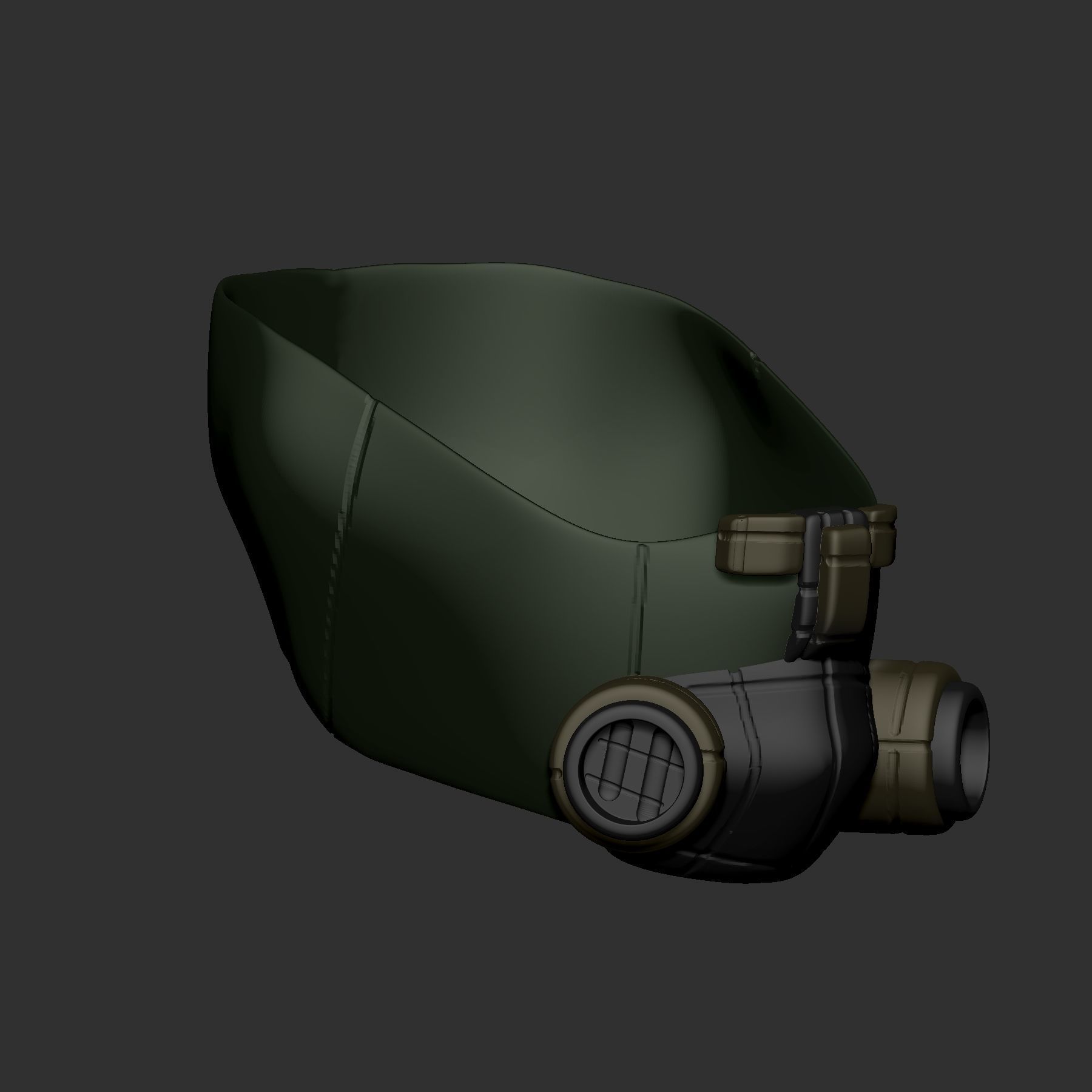 gas mask helmet scifi high poly sculpt 3d printable 3D model_5
