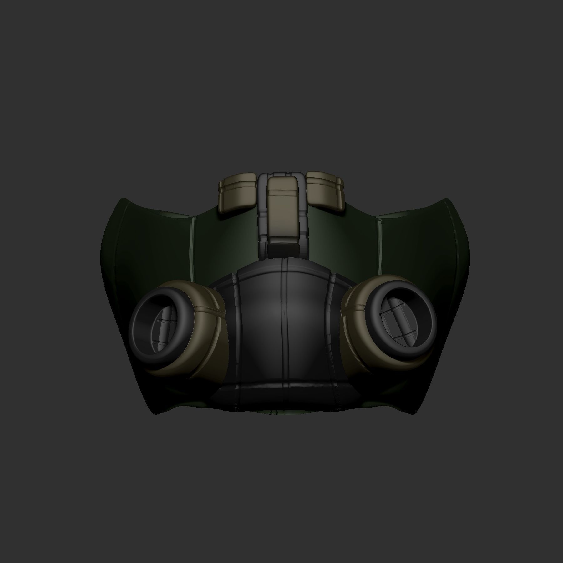 gas mask helmet scifi high poly sculpt 3d printable 3D model_3