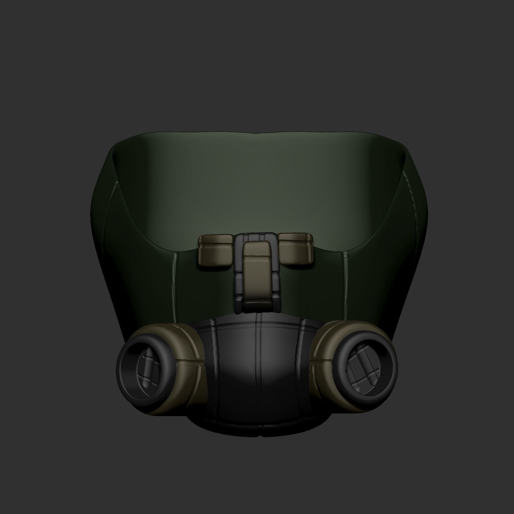 gas mask helmet scifi high poly sculpt 3d printable 3D model_2