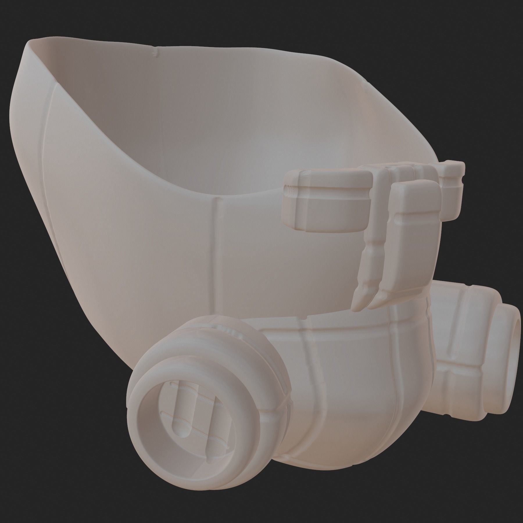 gas mask helmet scifi high poly sculpt 3d printable 3D model_9