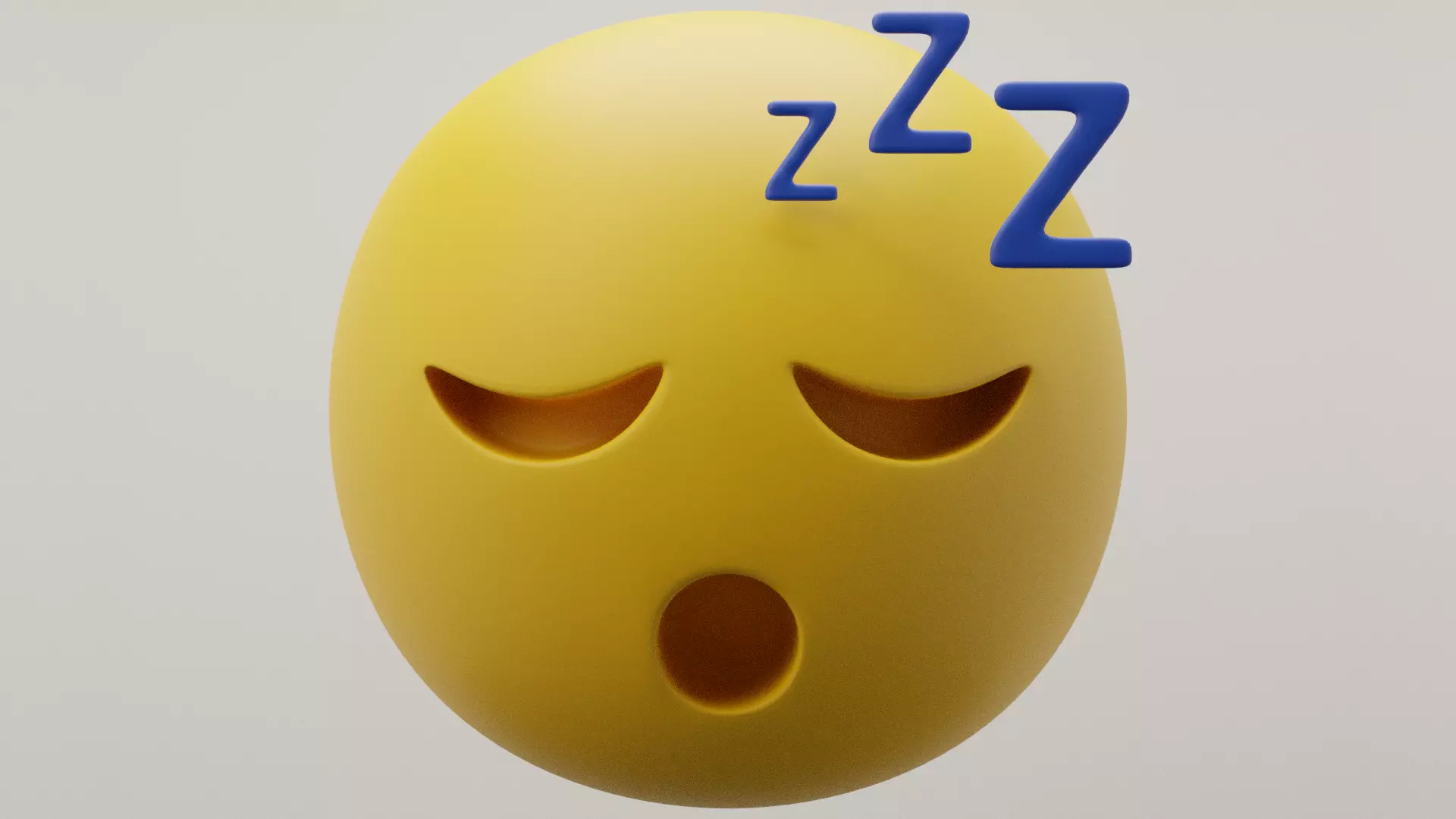 Sleeping Emoji 3D model