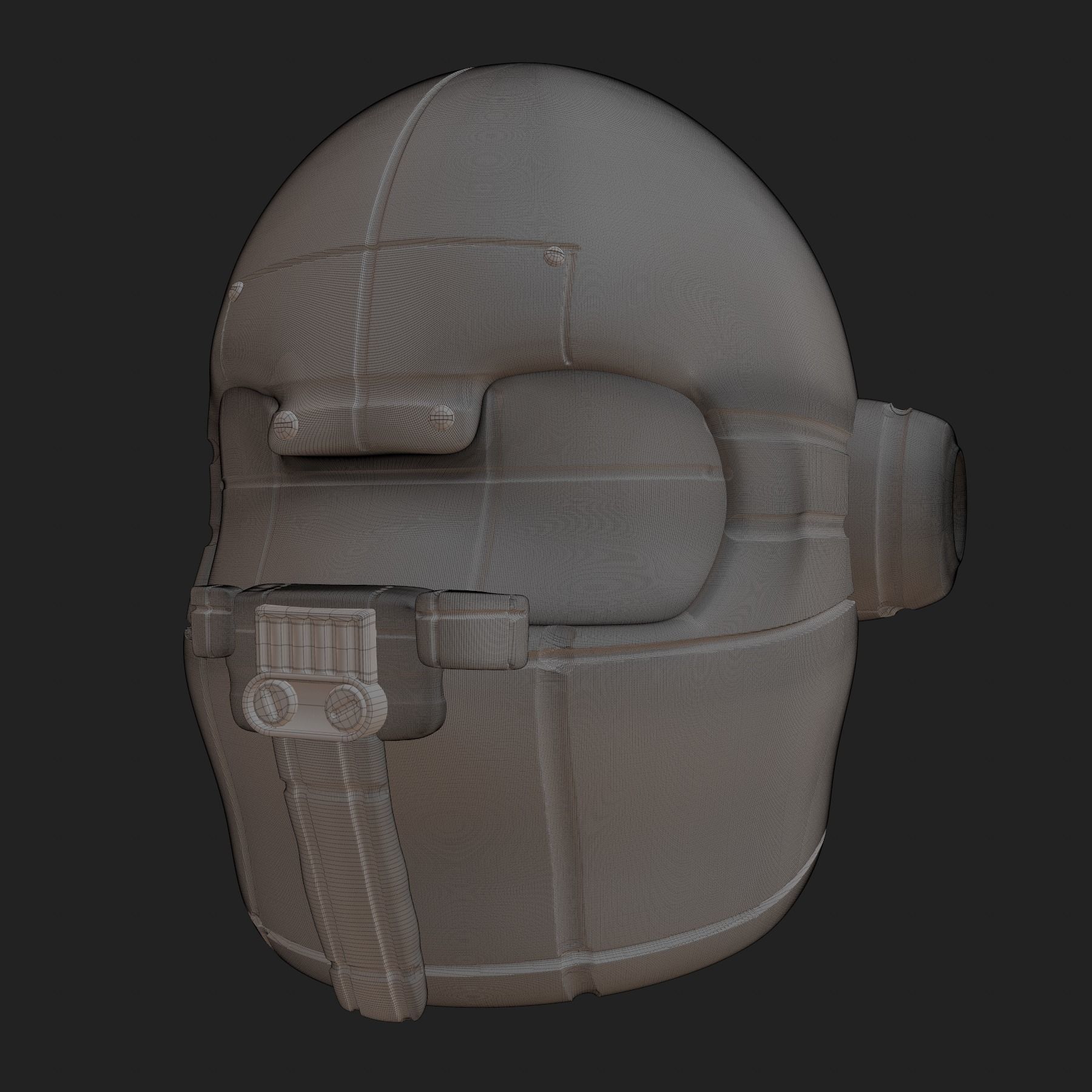 High quality fantasy helmet high poly sculpt 3d printable 3D model_10