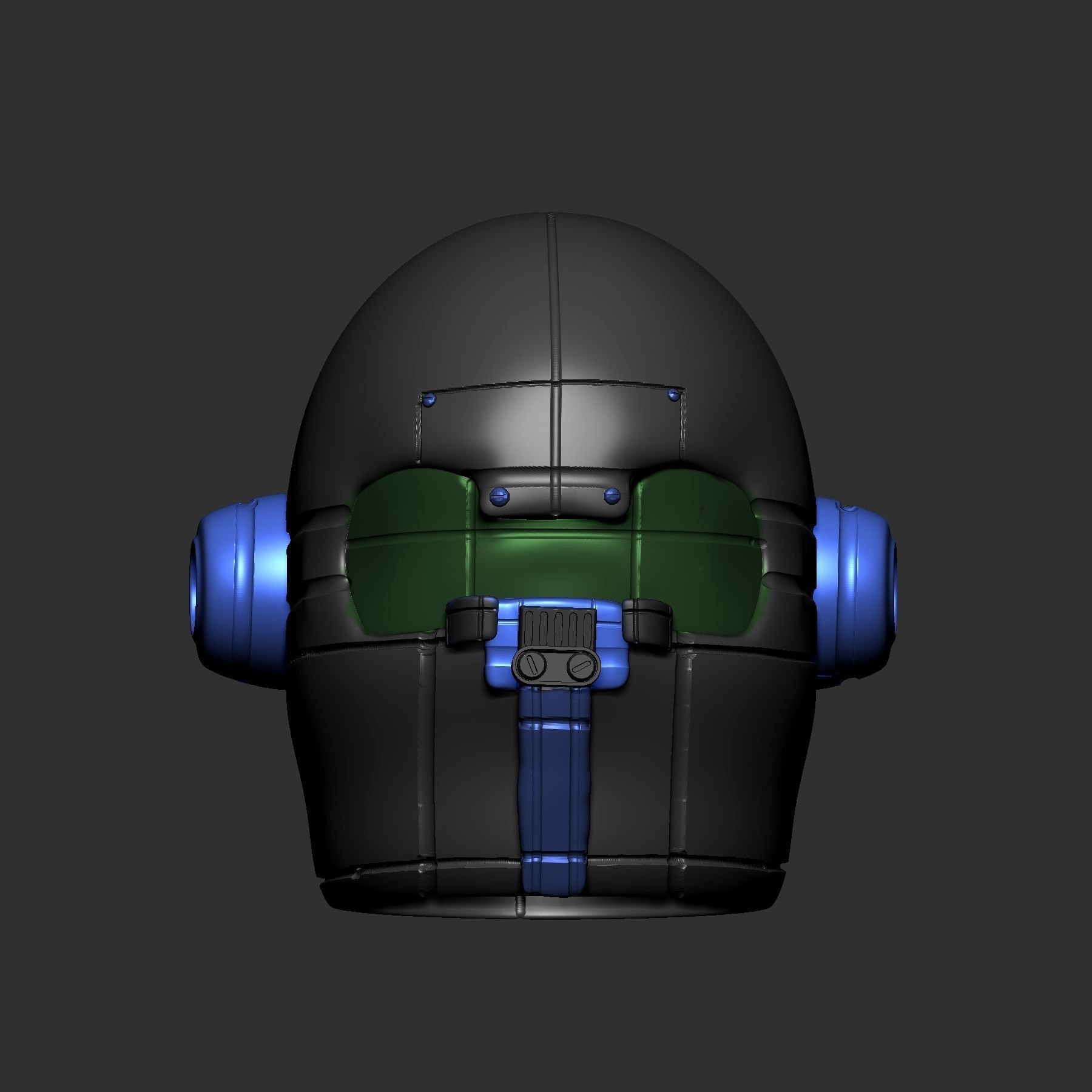 High quality fantasy helmet high poly sculpt 3d printable 3D model_2