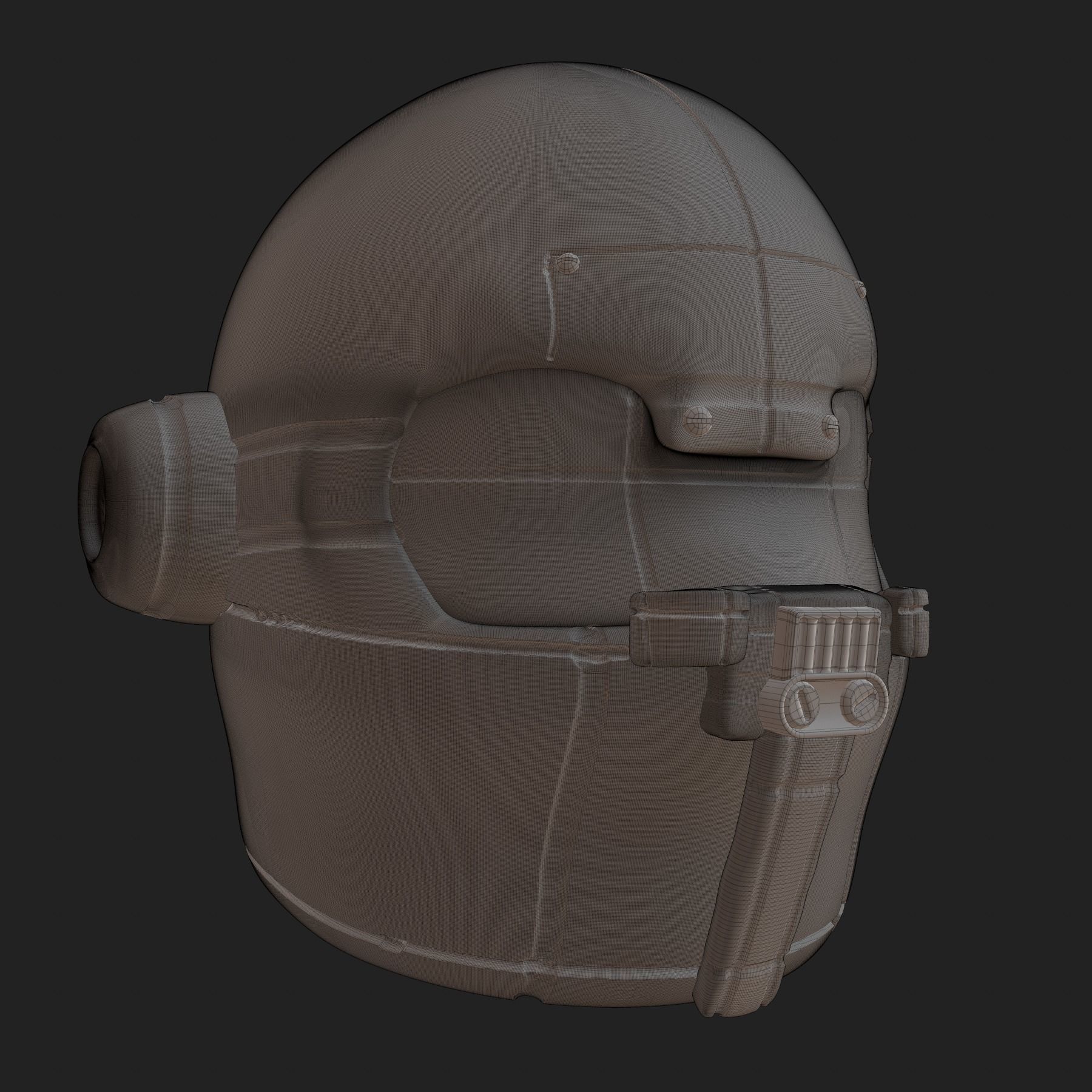 High quality fantasy helmet high poly sculpt 3d printable 3D model_9