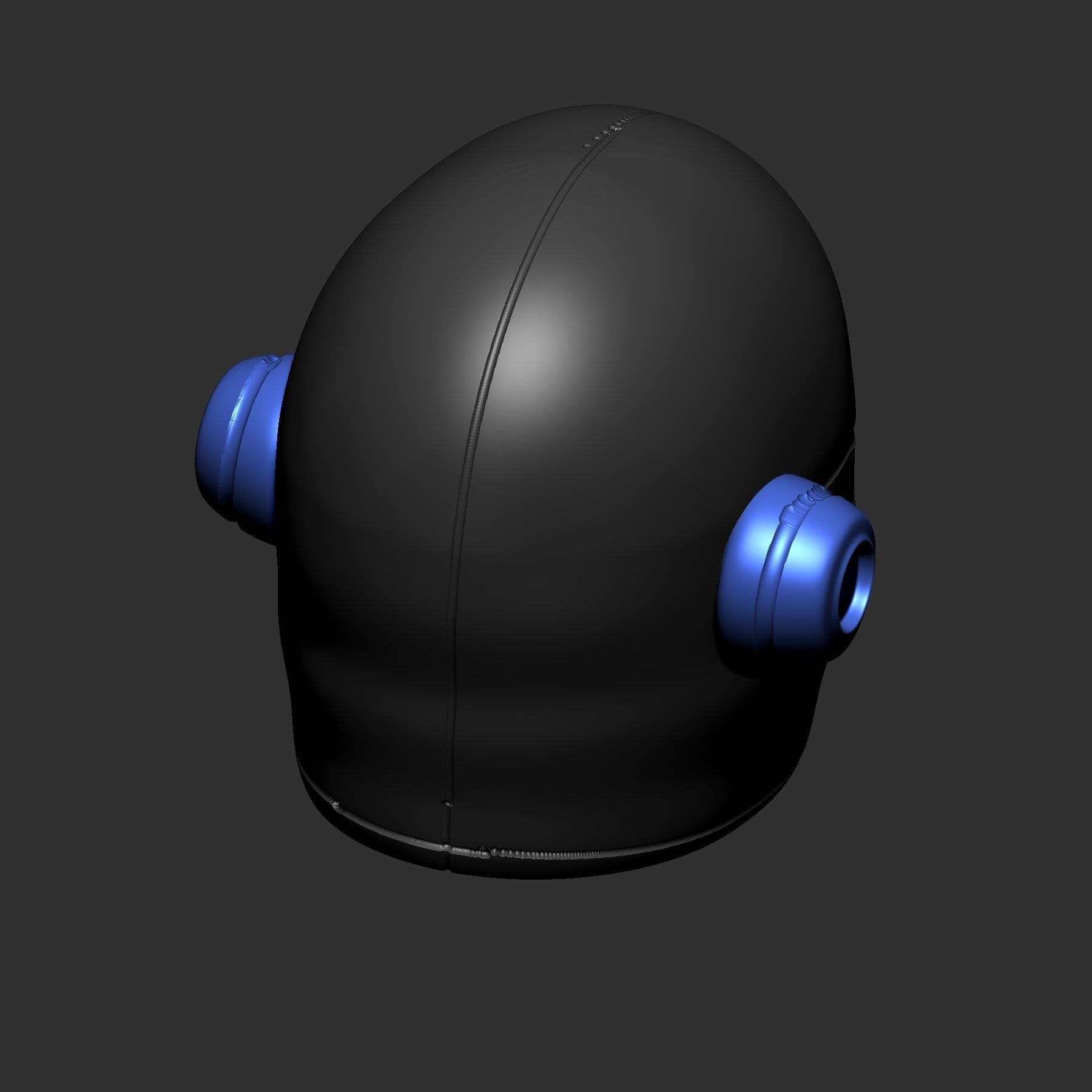 High quality fantasy helmet high poly sculpt 3d printable 3D model_5