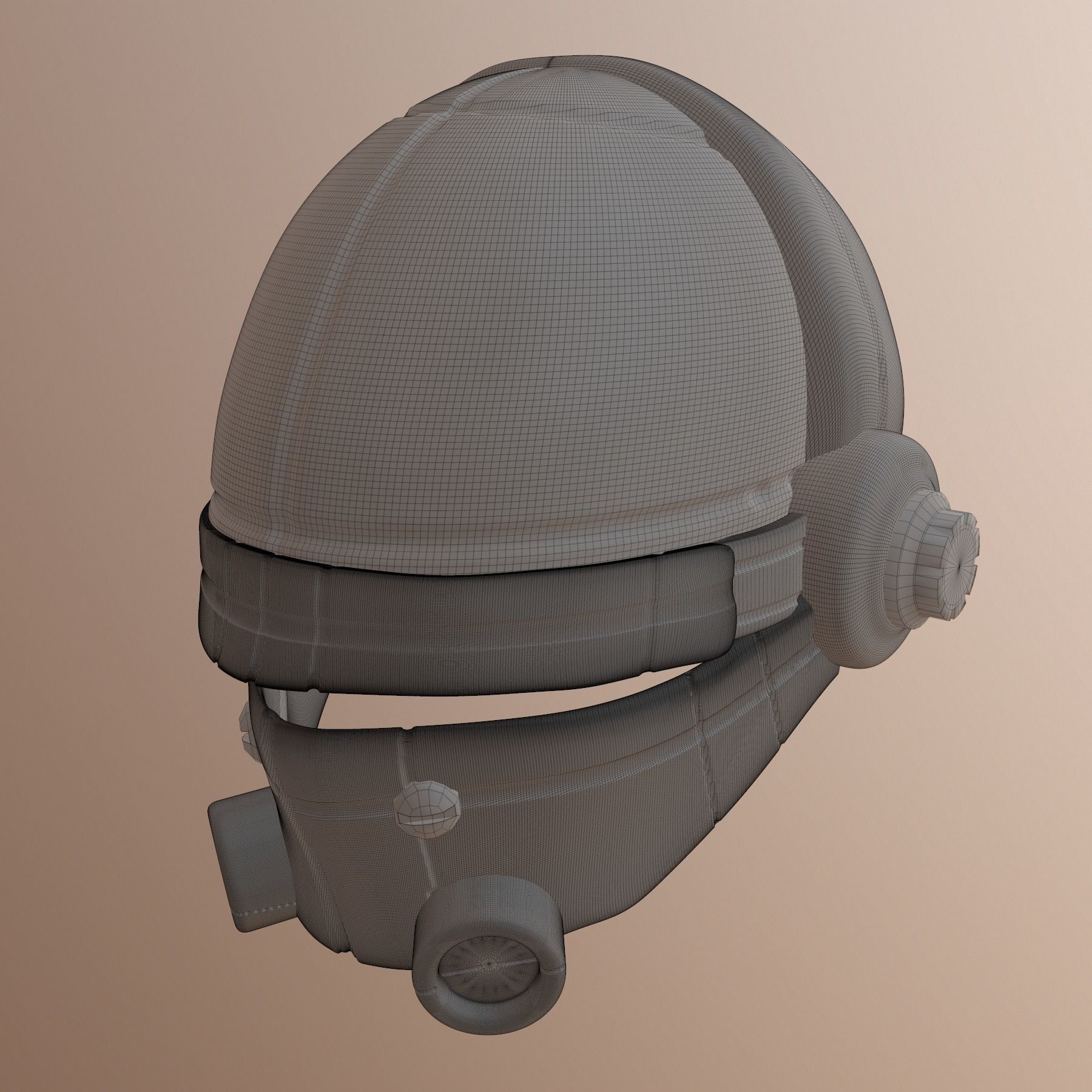 High quality helmet high poly sculpt 3d printable 3D model_9