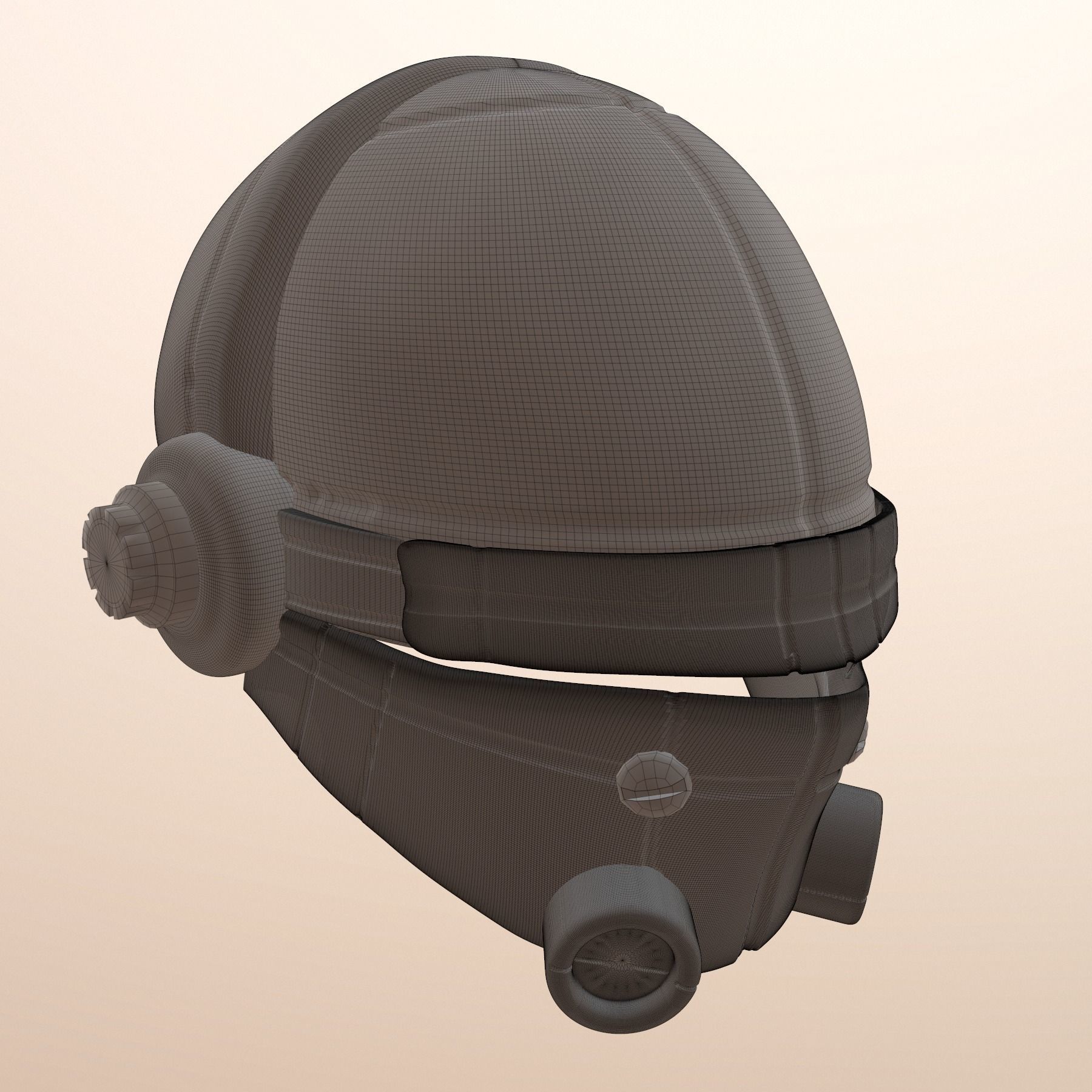 High quality helmet high poly sculpt 3d printable 3D model_10