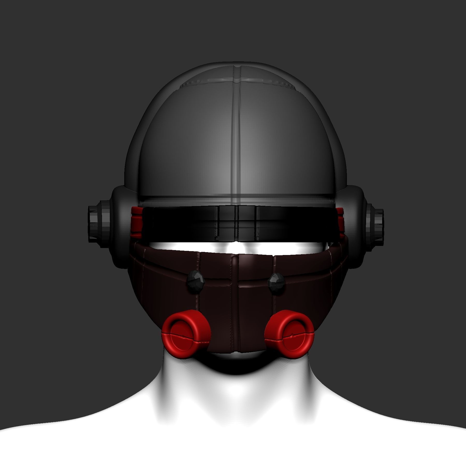 High quality helmet high poly sculpt 3d printable 3D model_1