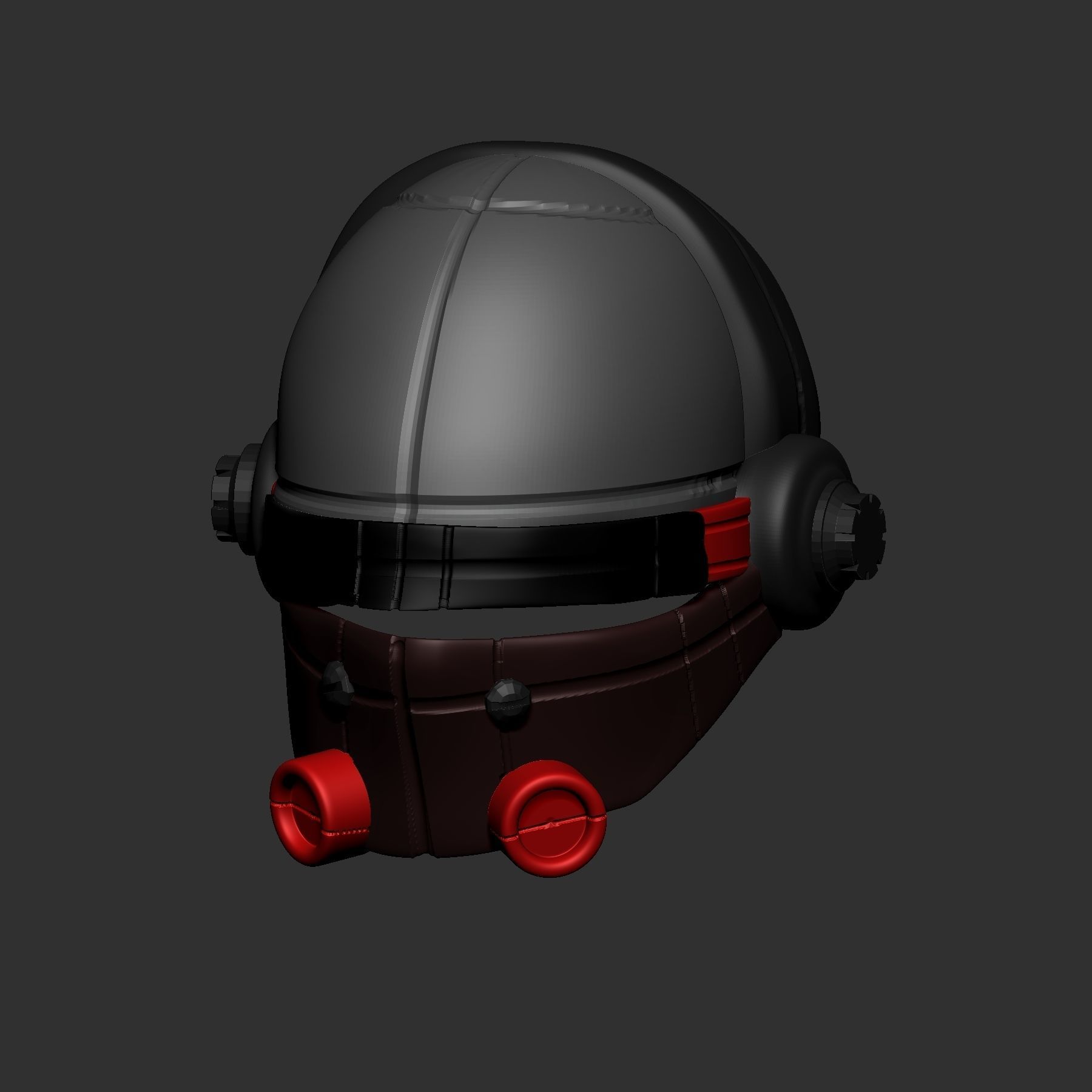 High quality helmet high poly sculpt 3d printable 3D model_2