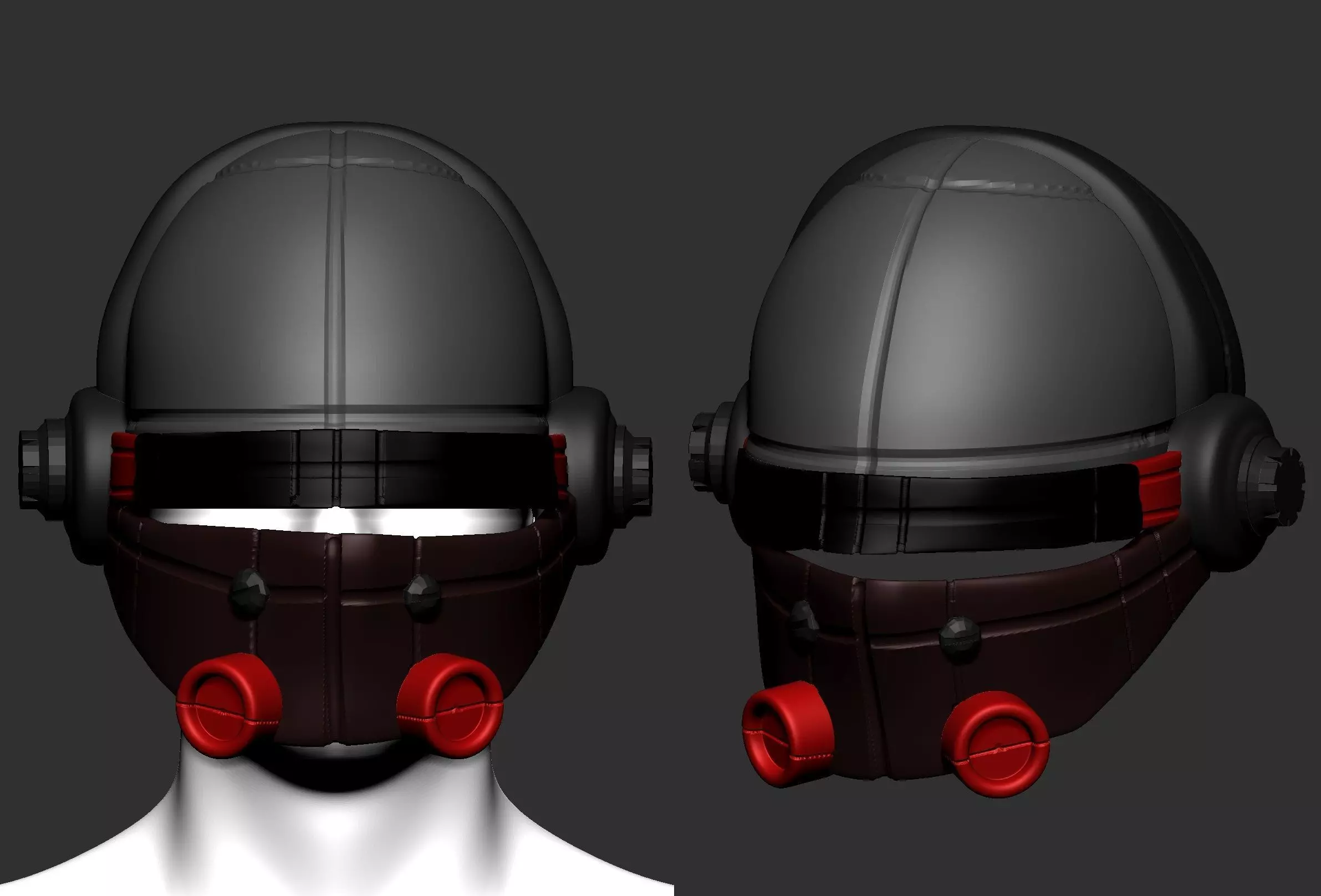 High quality helmet high poly sculpt 3d printable 3D model_0