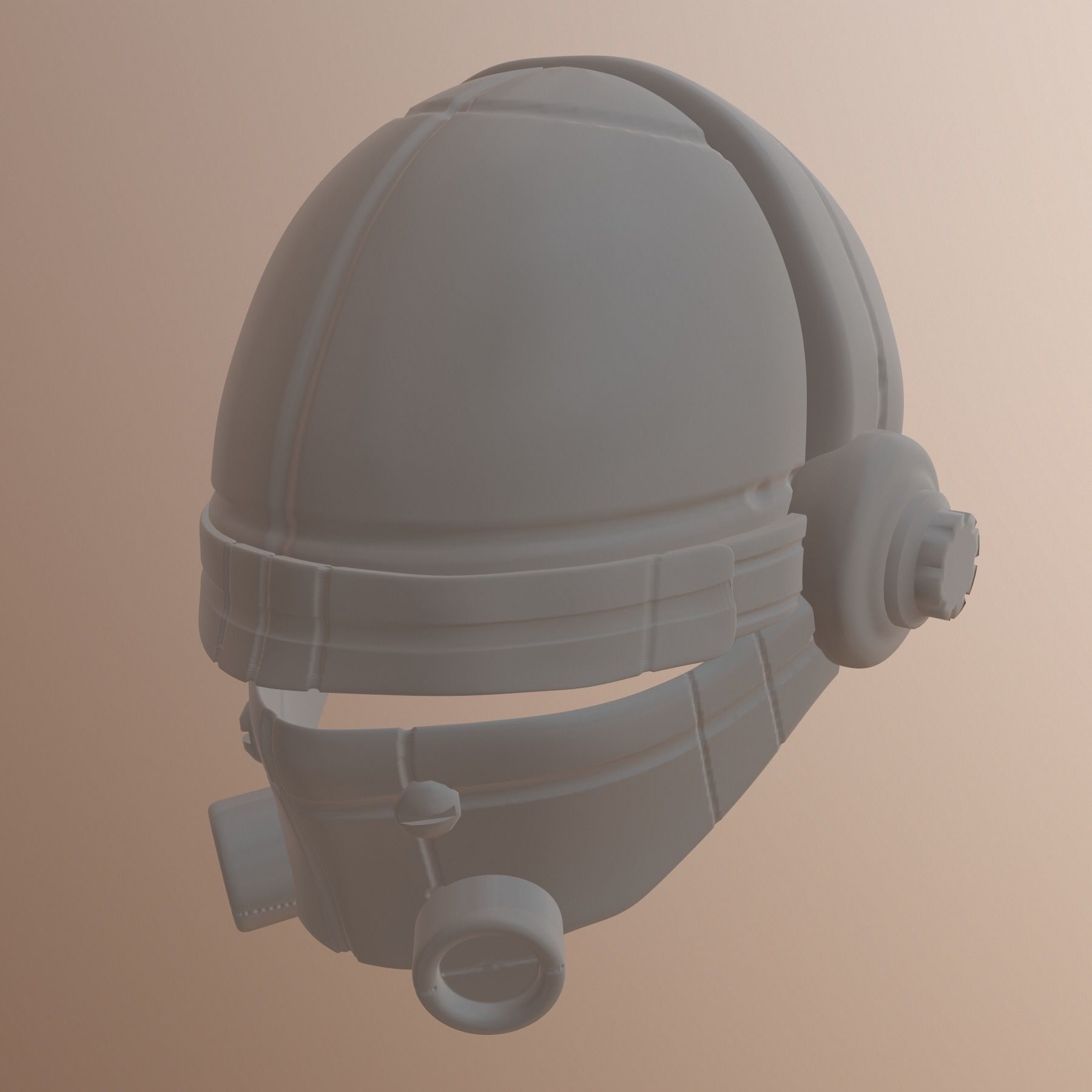 High quality helmet high poly sculpt 3d printable 3D model_8