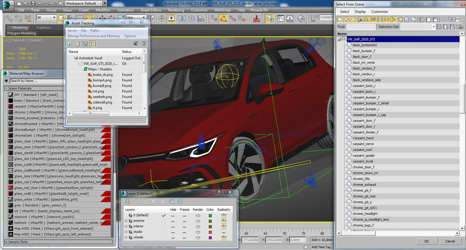 Volkswagen Golf 2020 GTI  GTE  R-line 3D model_50