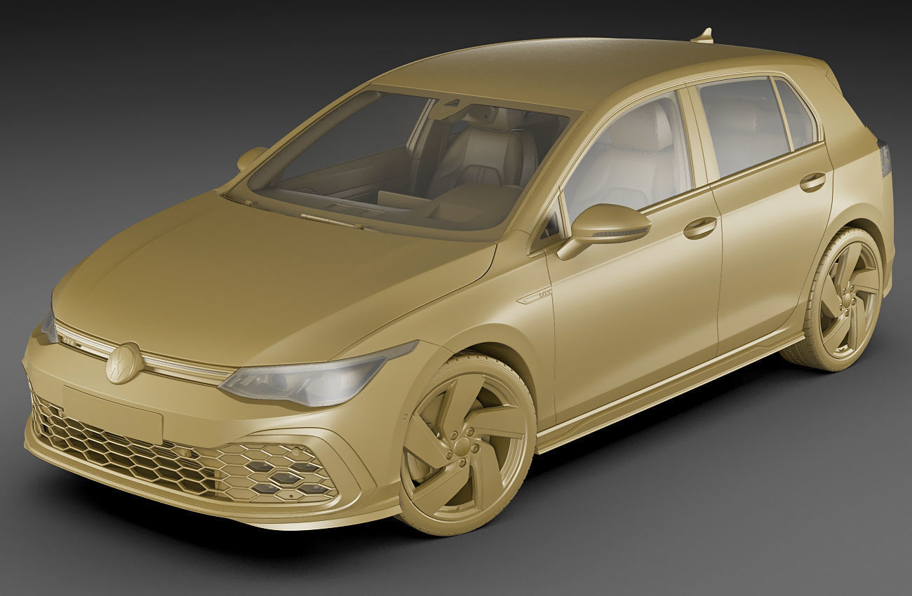 Volkswagen Golf 2020 GTI  GTE  R-line 3D model_43