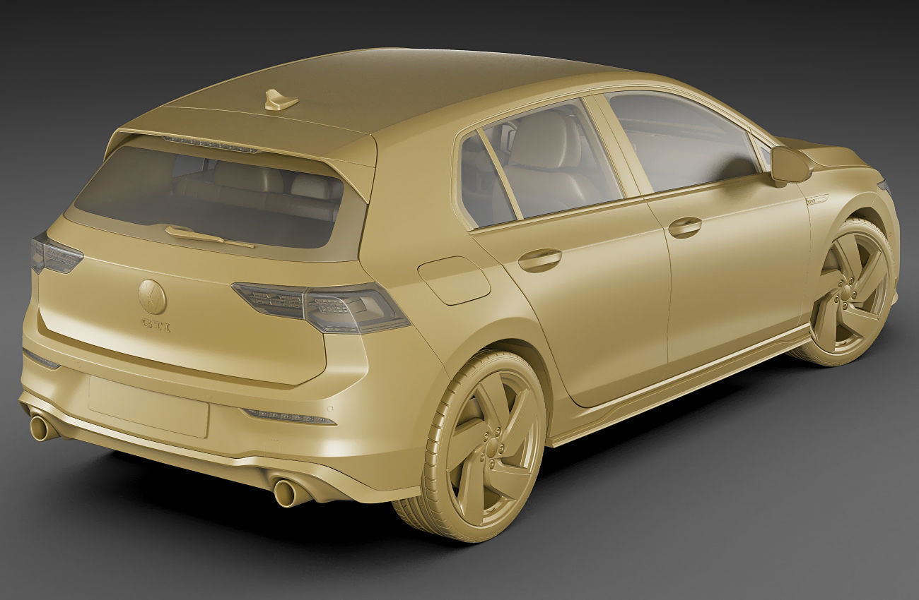 Volkswagen Golf 2020 GTI  GTE  R-line 3D model_45