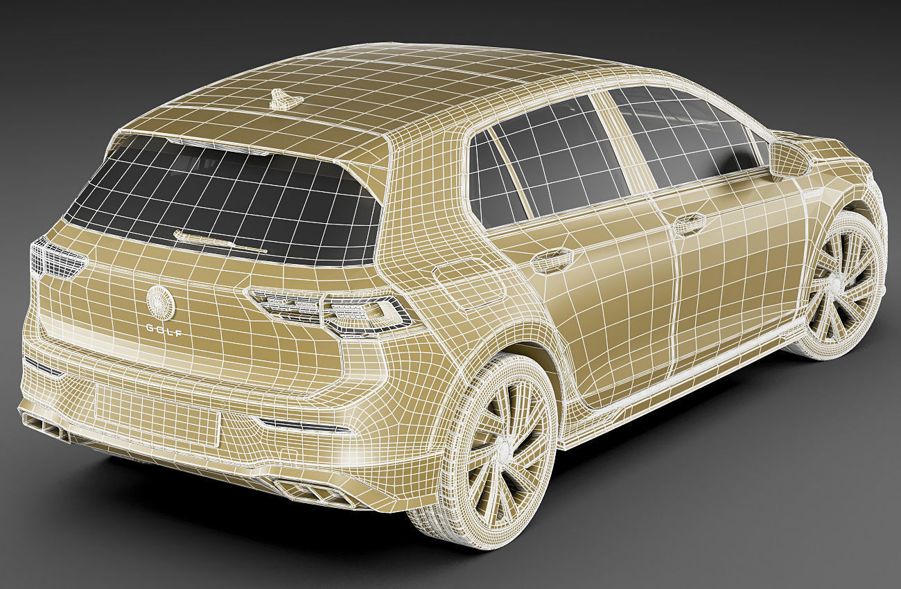 Volkswagen Golf 2020 GTI  GTE  R-line 3D model_49