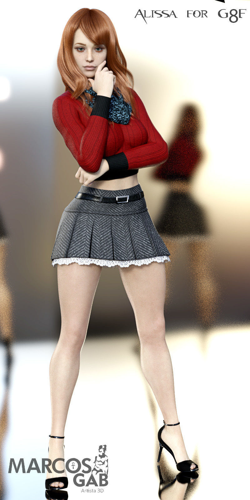 Alissa for Genesis 8 Female 3D model_6