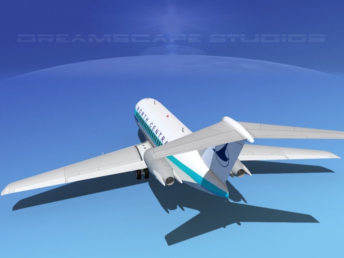 Douglas DC-9-20 North Central Airlines 3D model_7