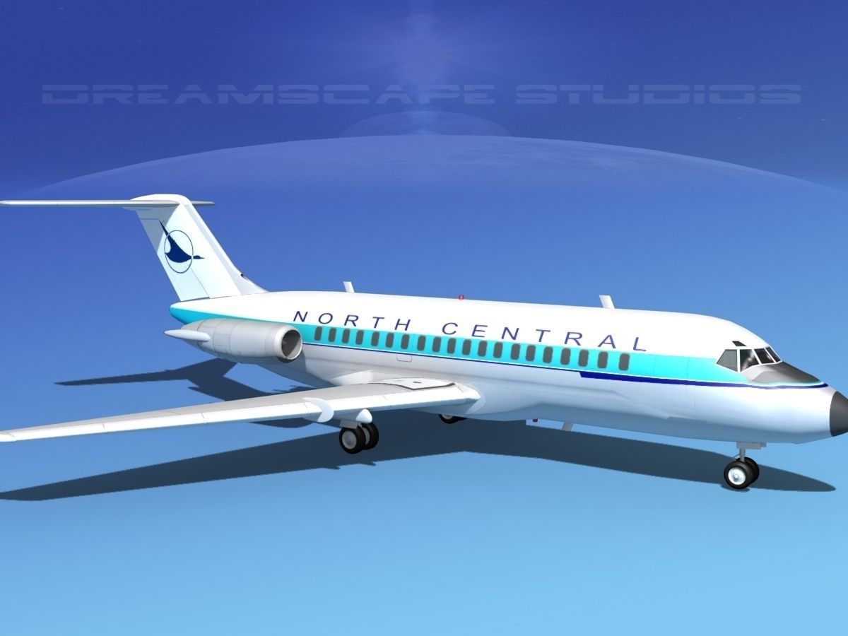 Douglas DC-9-20 North Central Airlines 3D model_3