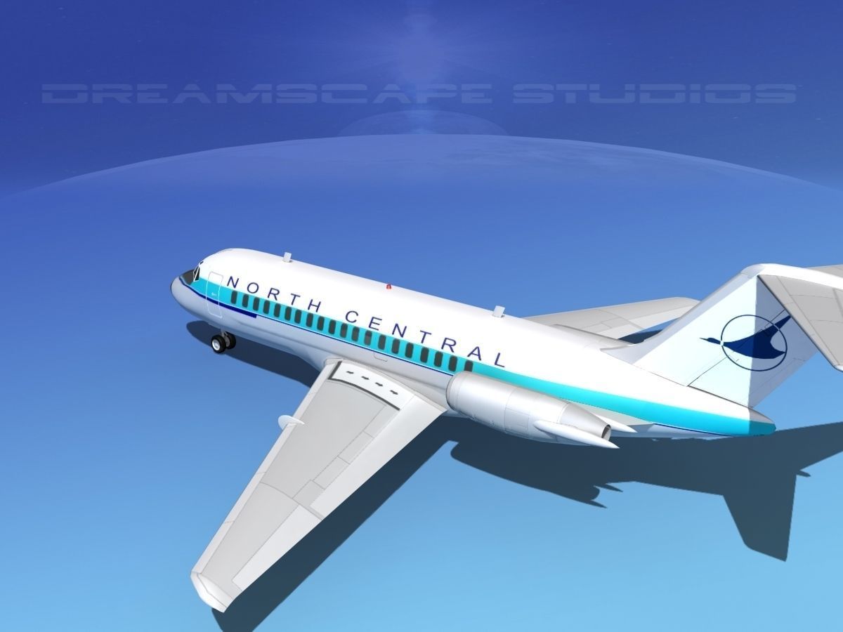 Douglas DC-9-20 North Central Airlines 3D model_8