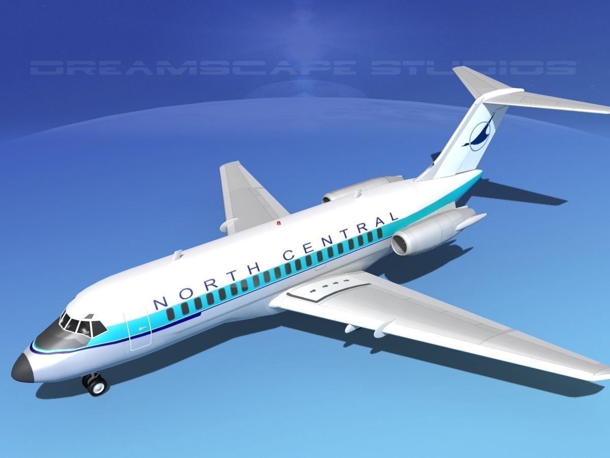 Douglas DC-9-20 North Central Airlines 3D model_10