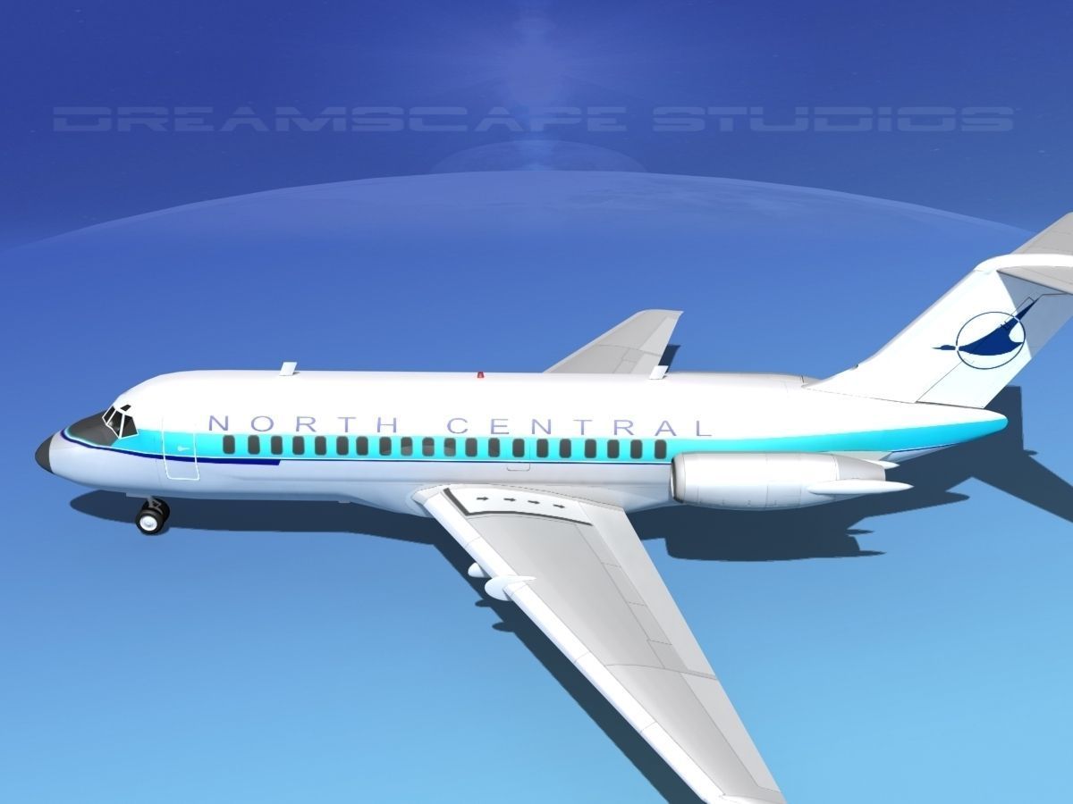 Douglas DC-9-20 North Central Airlines 3D model_9