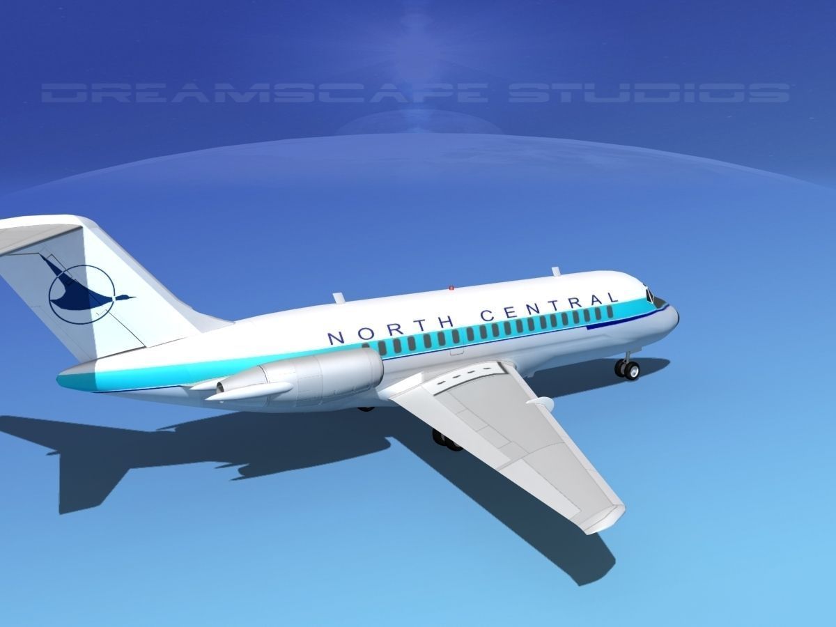 Douglas DC-9-20 North Central Airlines 3D model_5