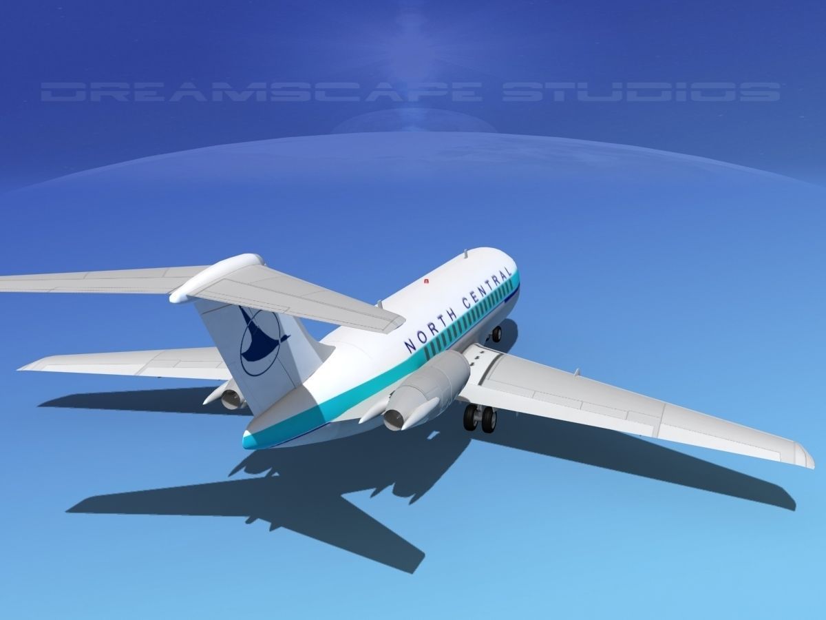 Douglas DC-9-20 North Central Airlines 3D model_6
