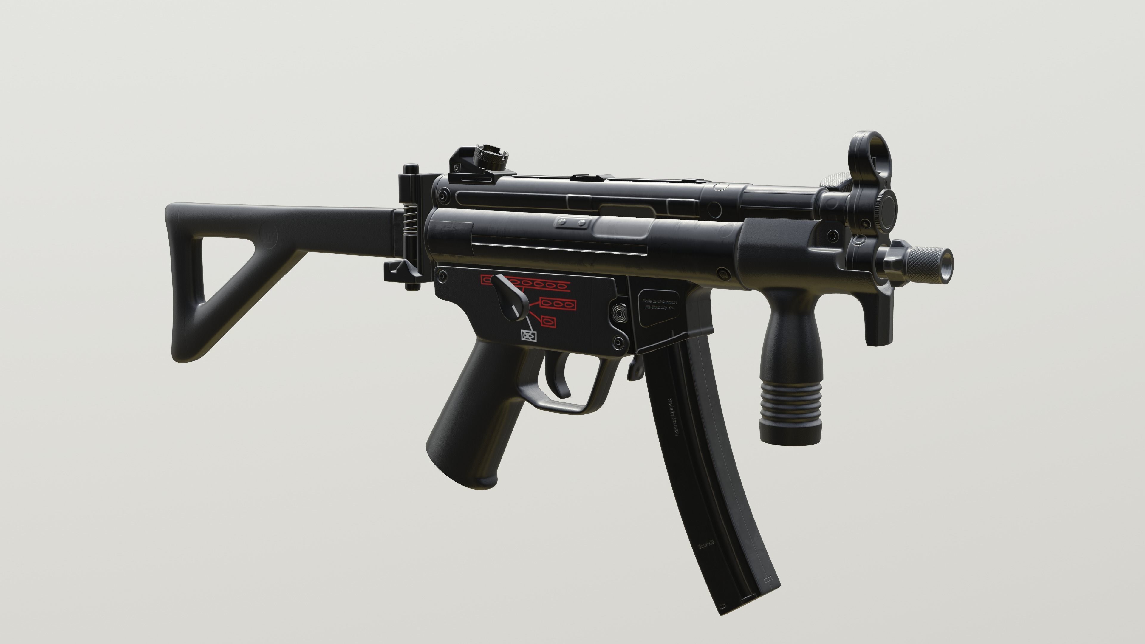 HK MP5K 3D model_1