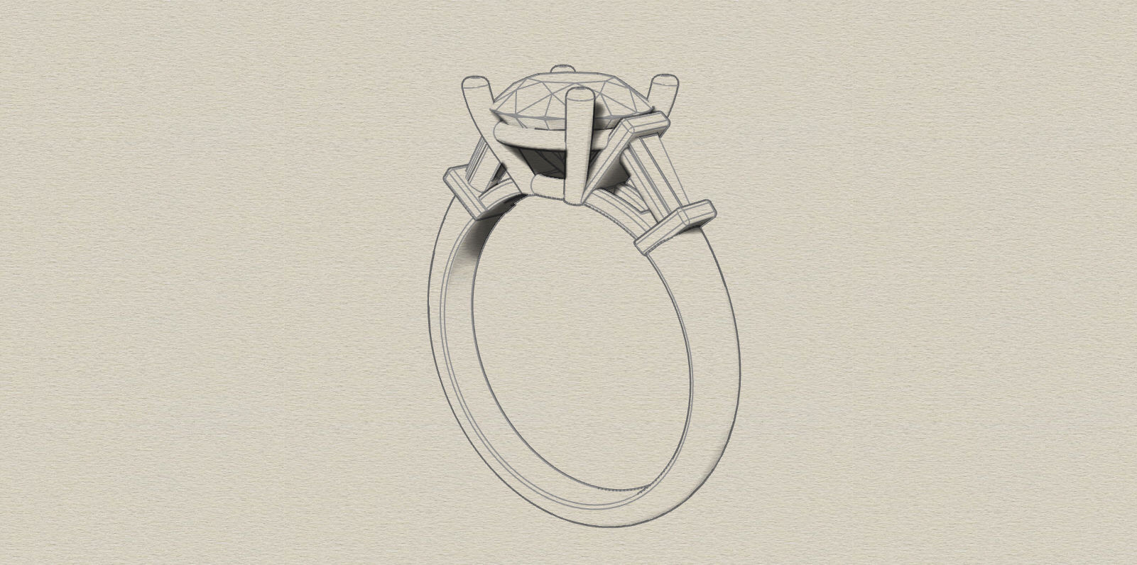 Diamond Ring 3D print model_3