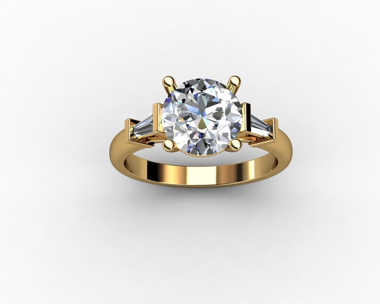 Diamond Ring 3D print model_2