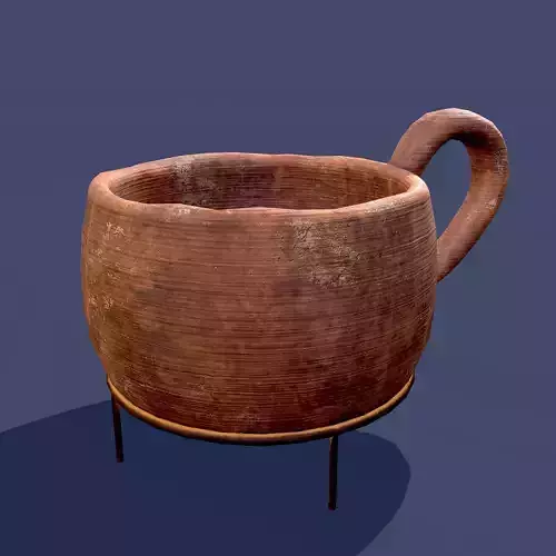 Cup and Holder  Free low-poly 3D model