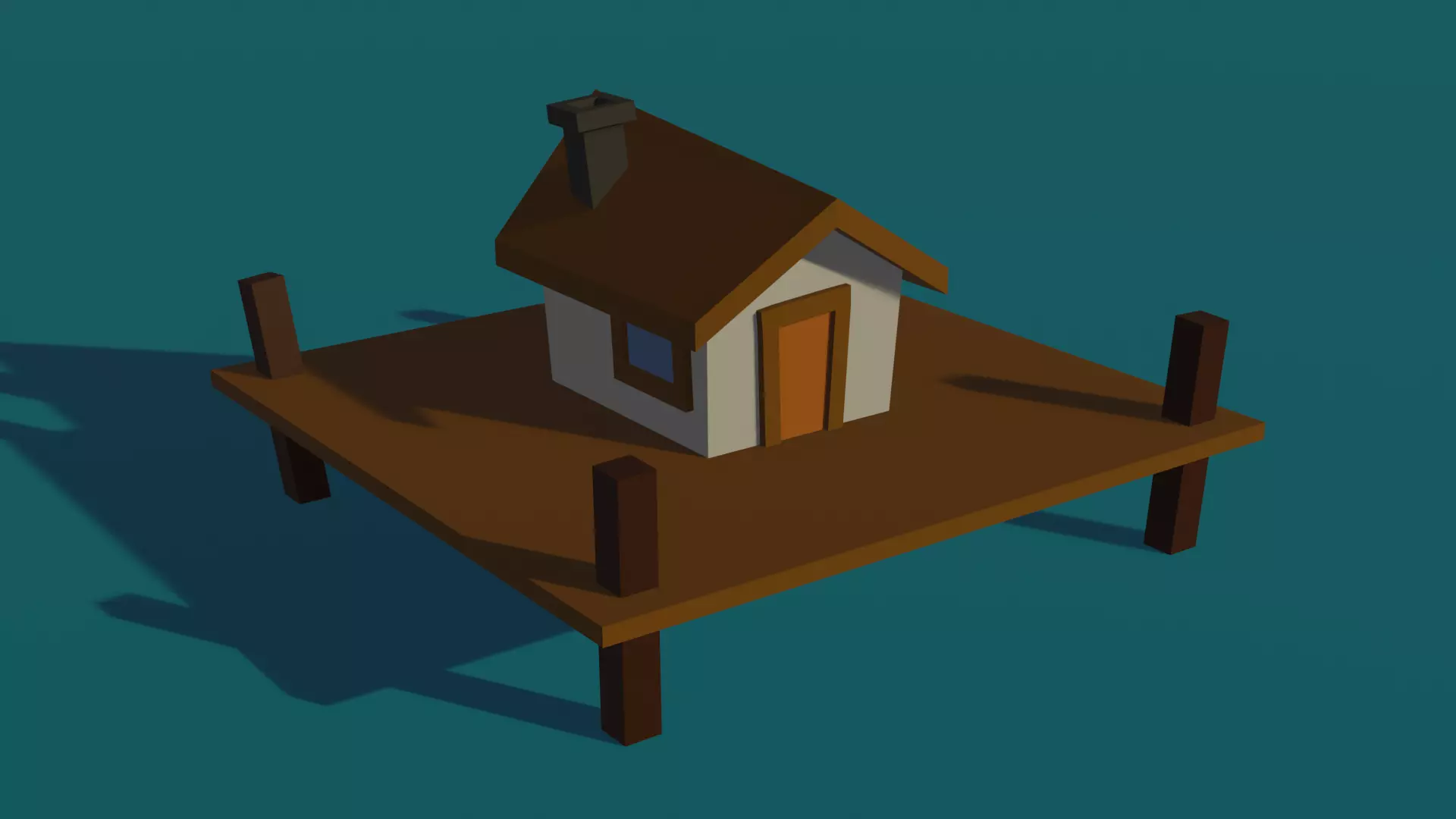 Cartoon House Free low-poly 3D model
