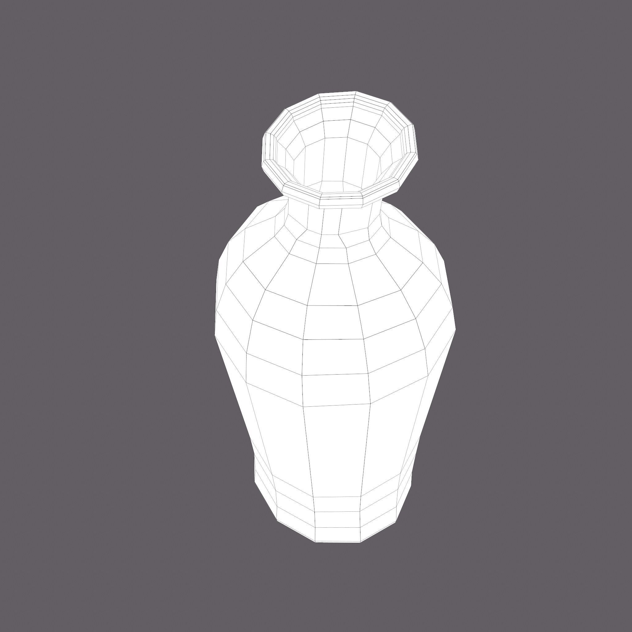Medieval Style Glass Bottle Free low-poly 3D model_22