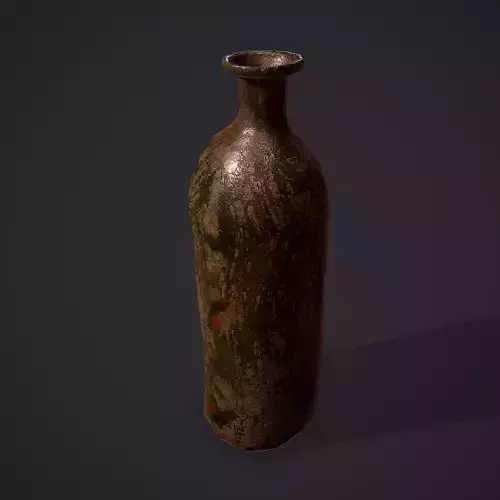 Medieval Style Glass Bottle Free low-poly 3D model