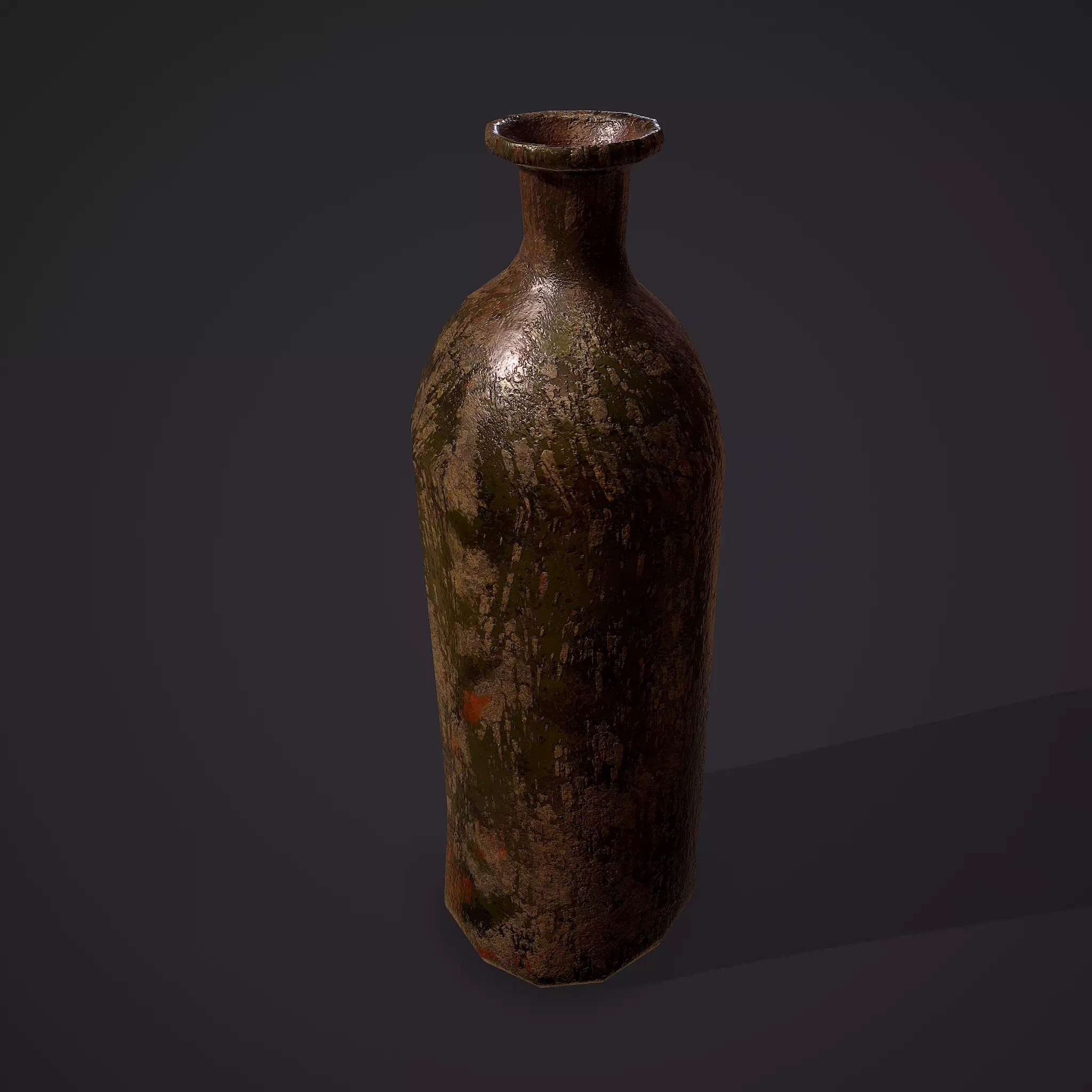 Medieval Style Glass Bottle Free low-poly 3D model_0